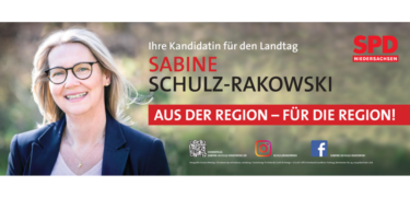 Ihre Kandidatin für den Landtag, Sabine Schulz-Rakowski